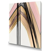 Minimalism Pink And Gold Cubic Fusion V Wall Art