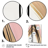 Minimalism Pink And Gold Cubic Fusion V Wall Art