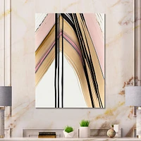 Minimalism Pink And Gold Cubic Fusion IX Wall Art