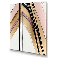 Minimalism Pink And Gold Cubic Fusion IX Wall Art