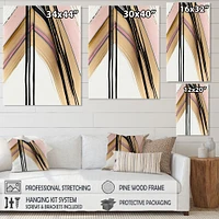 Minimalism Pink And Gold Cubic Fusion IX Wall Art