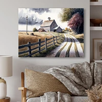 Calm Red Barn Spring VII Wall Art