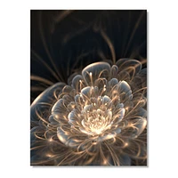 Fractal Flower with Golden Rays  Canvas Art Print