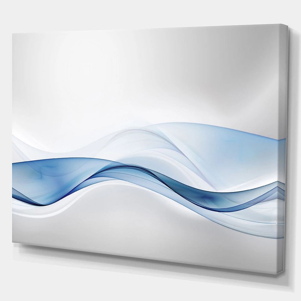 3D Wave of Water Splash  Digital Art Canvas Print