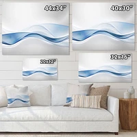 3D Wave of Water Splash  Digital Art Canvas Print