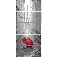 Eiffel View from Paris Street  Canvas Art Print