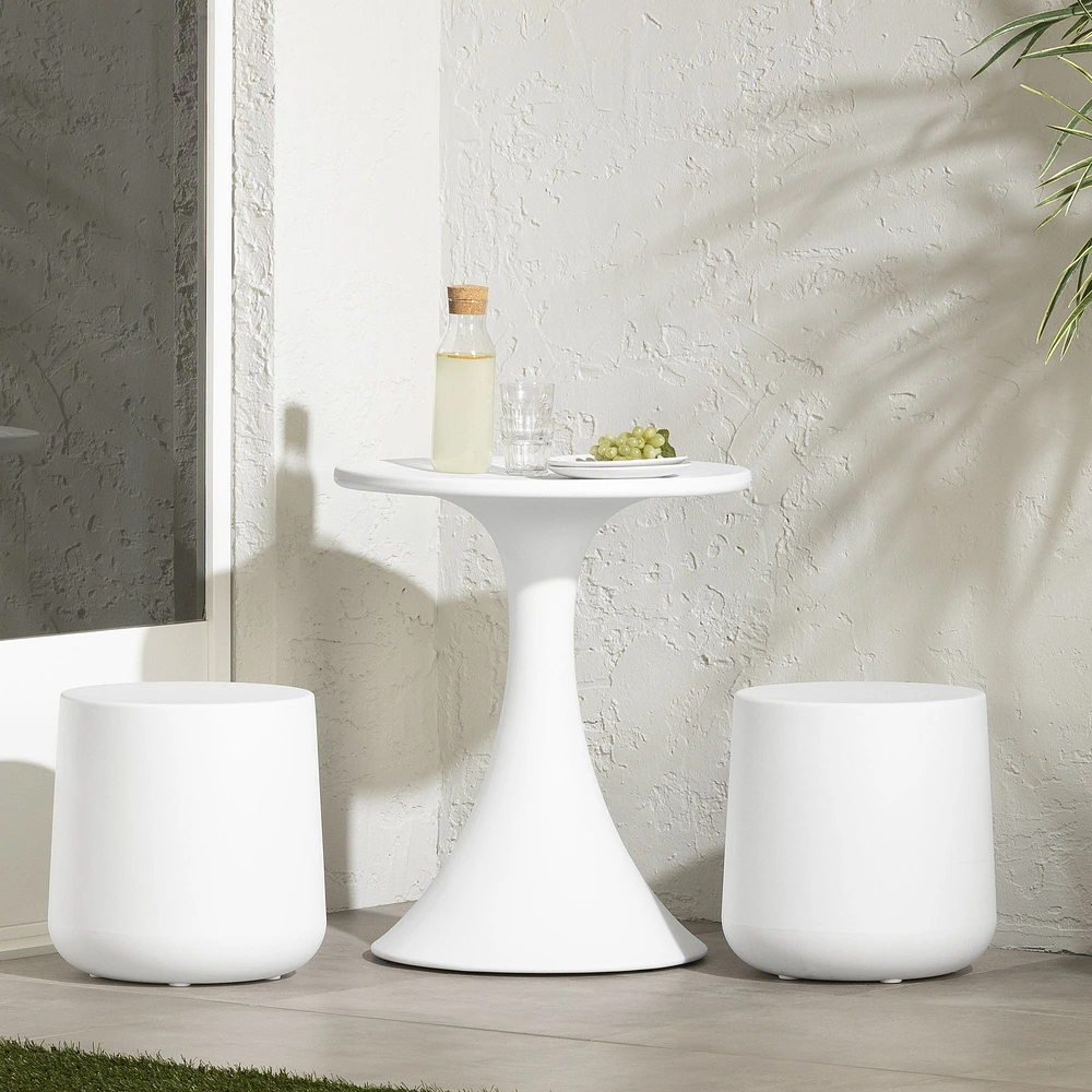 Dalya Table and Stools Bistro Set White by South Shore Furniture