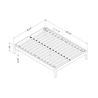 Vito King Solid Wood Platform Bed in Pure White by South Shore Furniture