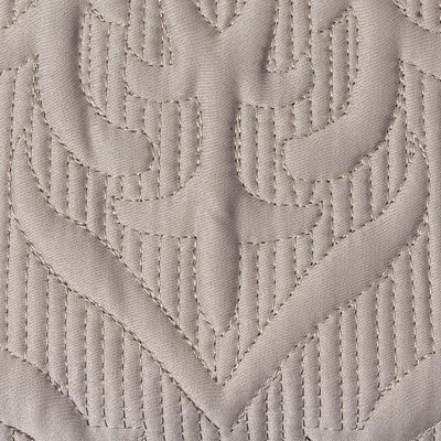Satin Floral Quilt Set