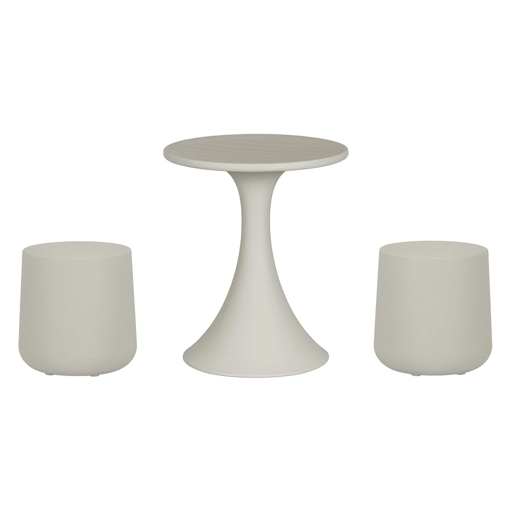 Dalya Table and Stools Bistro Set Grege by South Shore Furniture