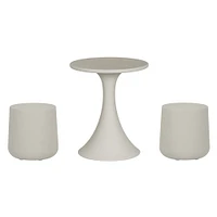 Dalya Table and Stools Bistro Set Grege by South Shore Furniture