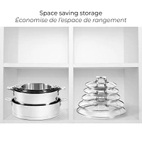 Starfrit The Rock T-Lock Stainless Steel Cookware Set, 12 Pieces