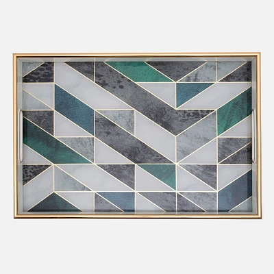 Savoy Large Geometric Tray by Torre & Tagus