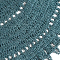 100% Cotton Round Rug - Pigeon Blue