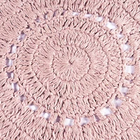 100% Cotton Round Rug - Pink