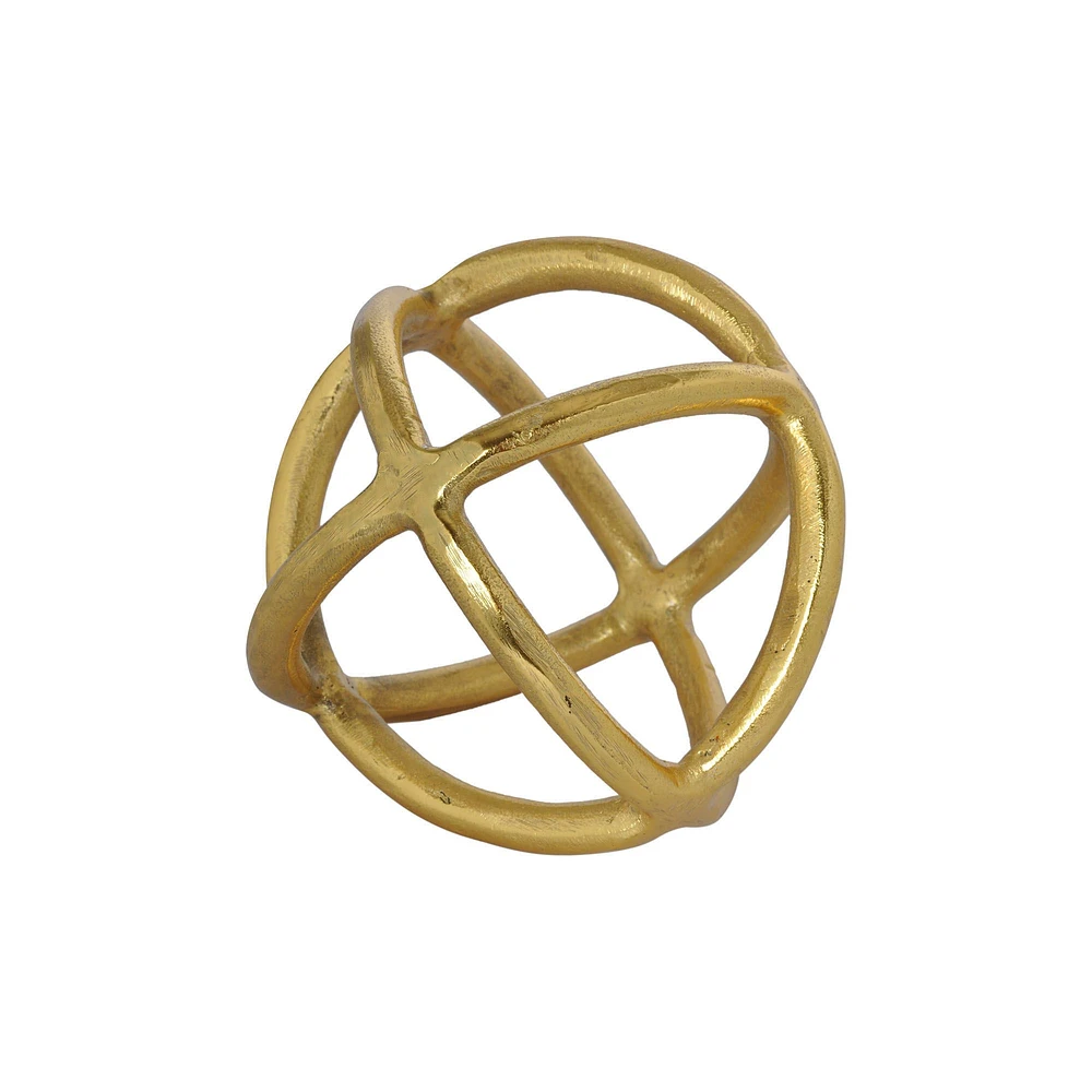 Statue Azimuth en or et aluminium jaune
