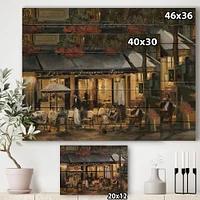 La Brasserie of Champs-Élysées Paris Wood Wall Art