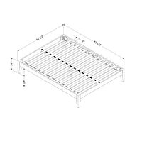Vito Queen Solid Wood Platform Bed Pure Black by South Shore Furniture