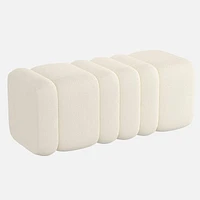 BRAZIE BUBBLE Ottoman - Ivory