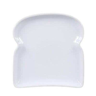White Toast-Shaped Platter by BIA