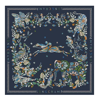 Forêt Longchamp Silk scarf 90