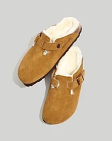 Birkenstock® Suede Boston Clogs Shearling | Madewell