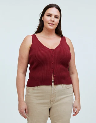 The Signature Knit Button-Front Sweater Tank | Madewell
