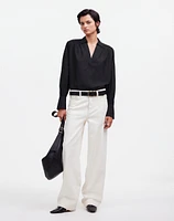 Easy Long-Sleeve Popover Shirt | Madewell