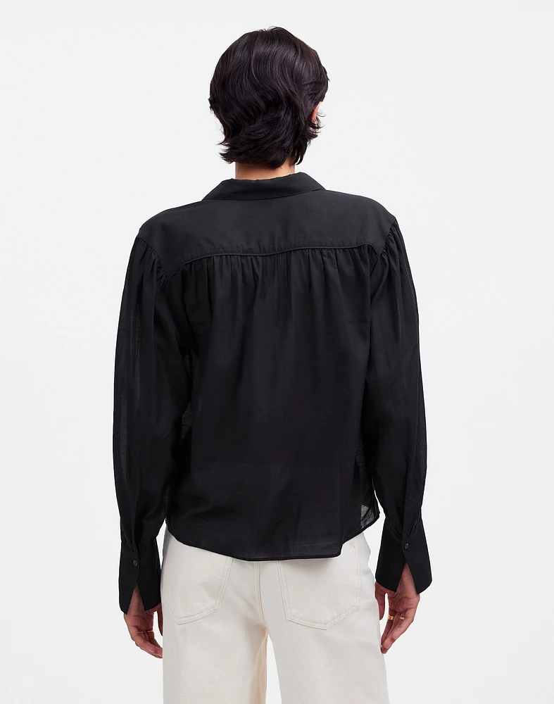 Easy Long-Sleeve Popover Shirt | Madewell