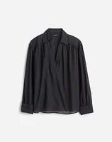 Easy Long-Sleeve Popover Shirt | Madewell