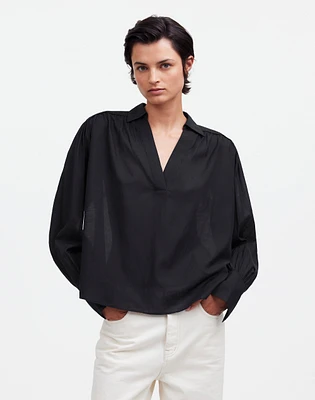Easy Long-Sleeve Popover Shirt | Madewell