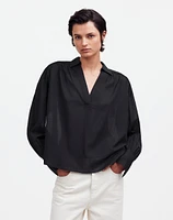Easy Long-Sleeve Popover Shirt | Madewell