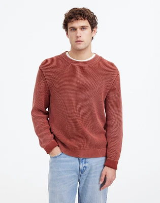 Cotton Shaker Stitch Crewneck Sweater | Madewell