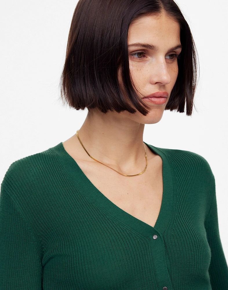 Merino Wool-Silk Blend Cardigan Sweater | Madewell