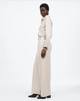 The Harlow Wide-Leg Trouser Brushed Twill | Madewell