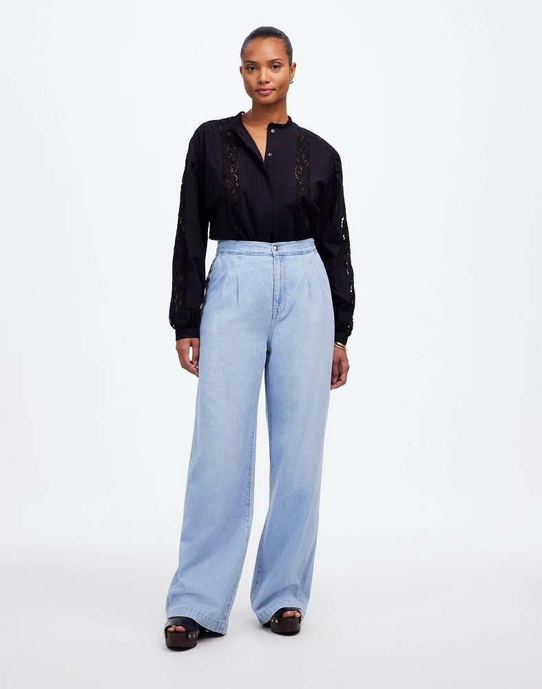 The Curvy Harlow Wide-Leg Denim Trouser Noll Wash: Airy Edition | Madewell