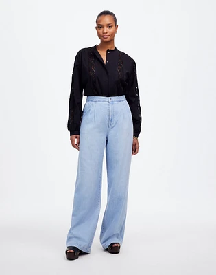 The Curvy Harlow Wide-Leg Denim Trouser Noll Wash: Airy Edition | Madewell