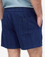 Indigo-Dyed Stripe Everywear Shorts | Madewell