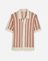 Open-Stitch Button-Up Sweater Polo | Madewell