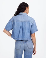 Boxy-Crop Button-Up Shirt: Airy Denim Edition | Madewell