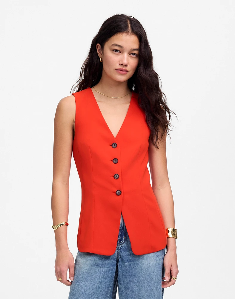 Cutaway Long Vest | Madewell