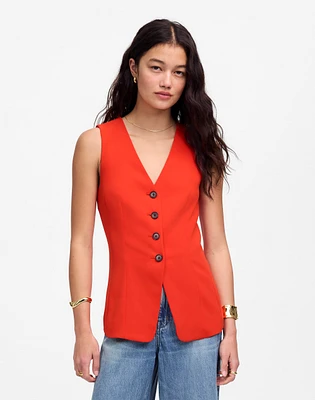Cutaway Long Vest | Madewell