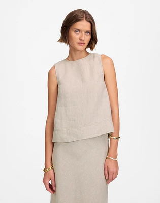 Linen Pleated Shell Top | Madewell