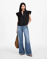 Poplin Shirred Button-Up Shirt | Madewell