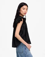 Poplin Shirred Button-Up Shirt | Madewell