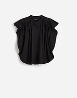 Poplin Shirred Button-Up Shirt | Madewell