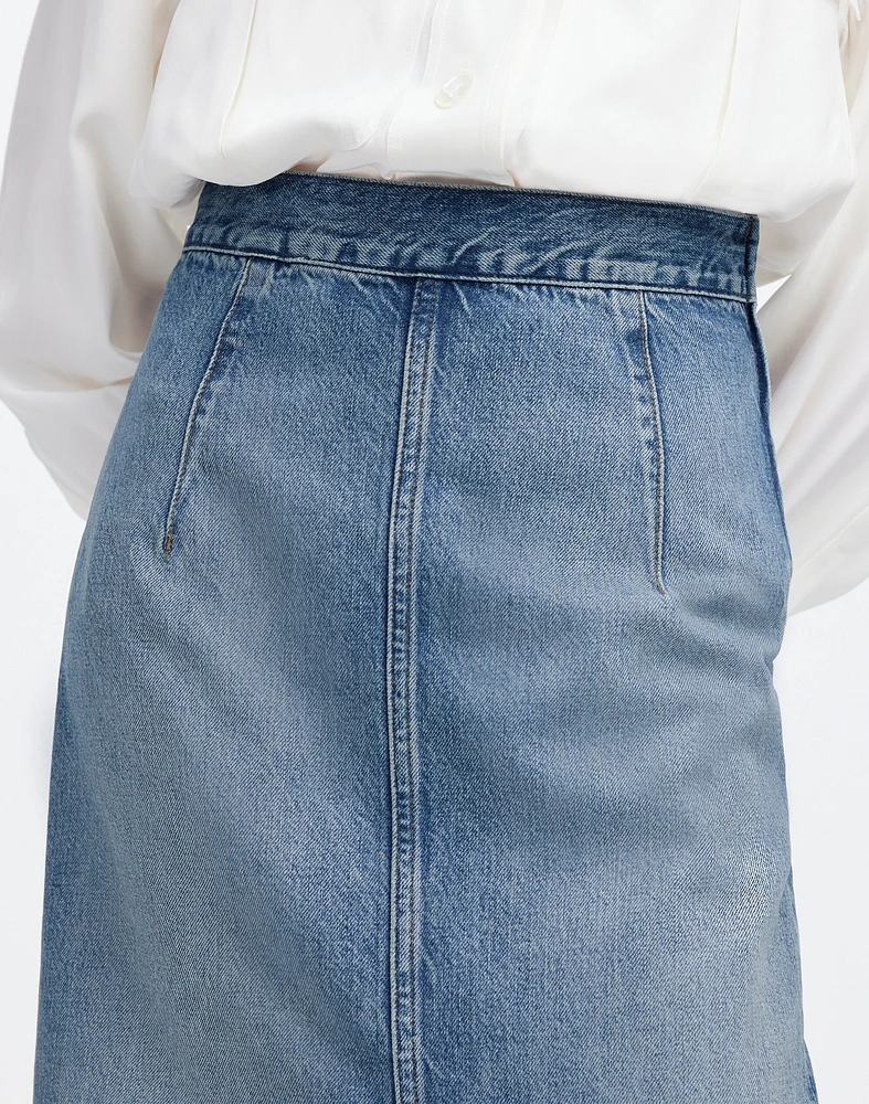 Denim Midi Pencil Skirt Billings Wash | Madewell