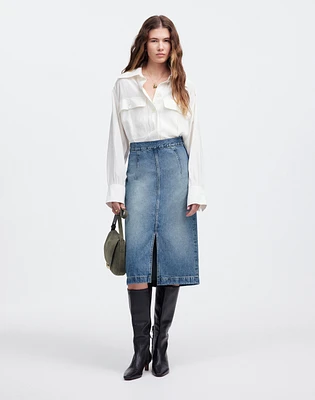 Denim Midi Pencil Skirt Billings Wash | Madewell