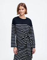 Side-Tie Knit Maxi Dress Stripe | Madewell