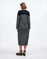 Side-Tie Knit Maxi Dress Stripe | Madewell